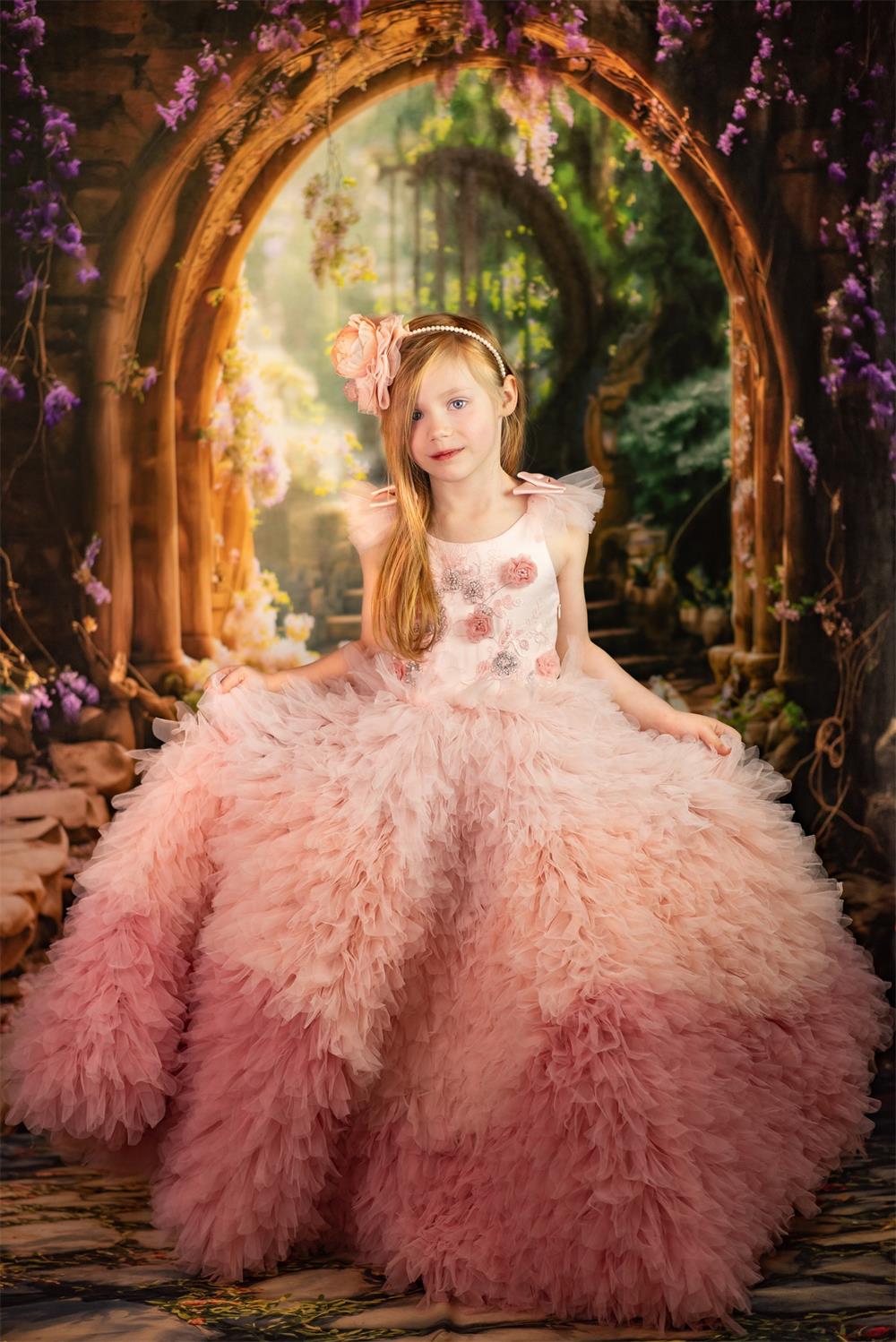 Lentebos Blauwe Regen Trapachtergrond Ontworpen door Emetselch