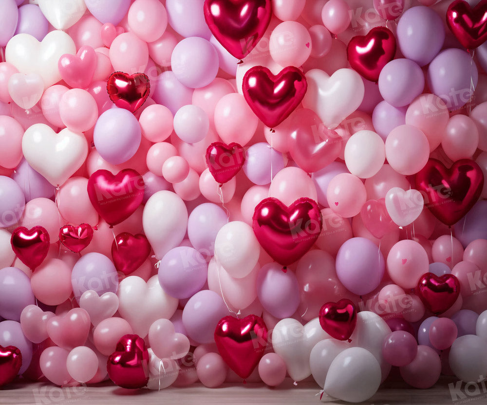 Kate Valentine's Day Balloon Wall Backdrop Designed by Emetselch