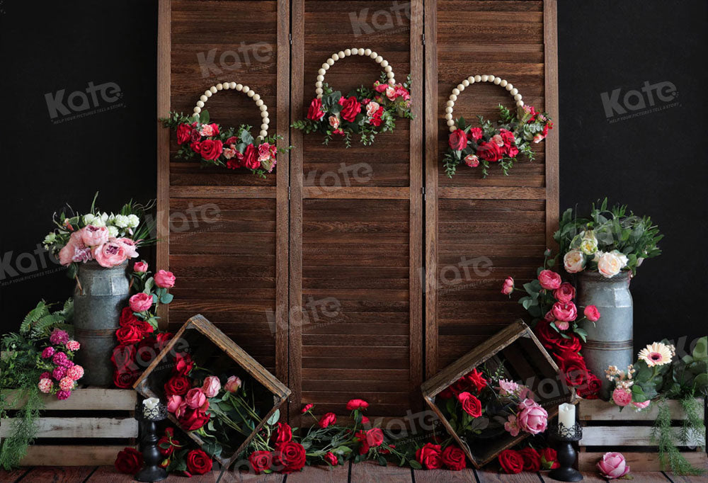 Kate Valentine's Day Rose Garland Backdrop Designed by Emetselch