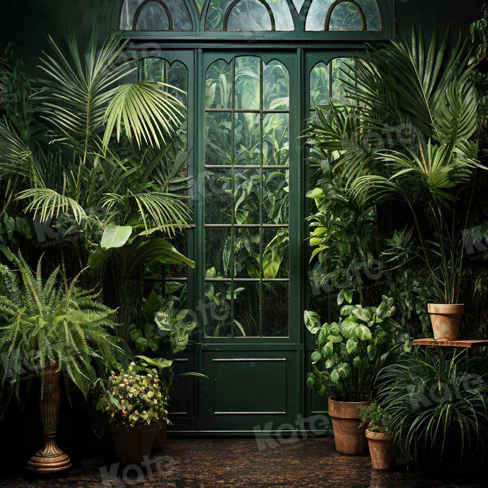Kate Pet Spring Green Plant Door Backdrop Designed by Emetselch