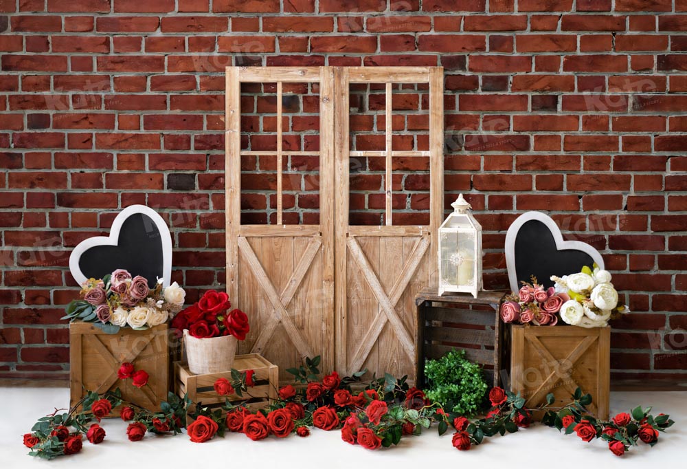 Kate Valentine Rose Wooden Door Backdrop Designed by Emetselch