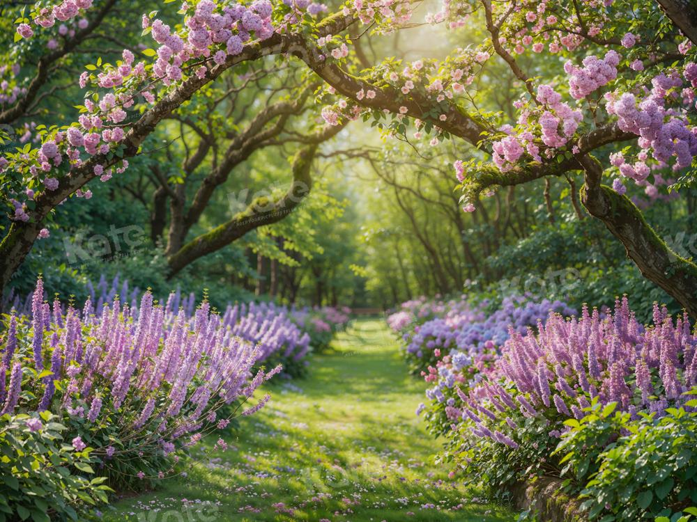 Kate Spring Wisteria Forest Path Backdrop for Photography