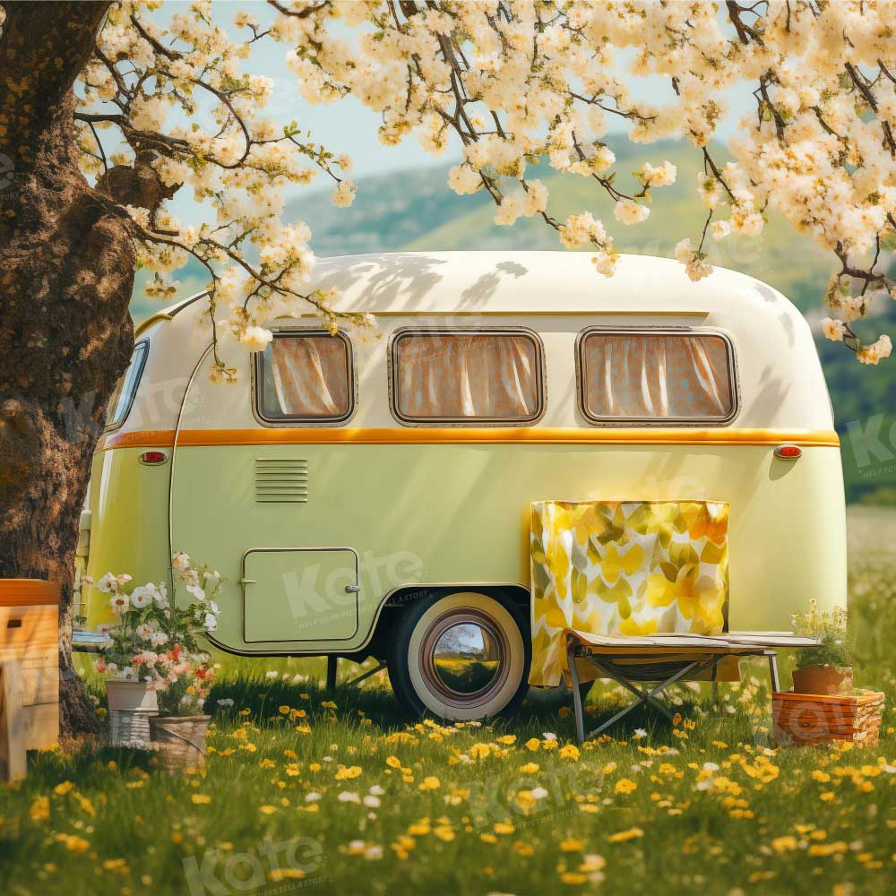 Kate Spring Outdoor Wildflower Car Backdrop Designed by Emetselch