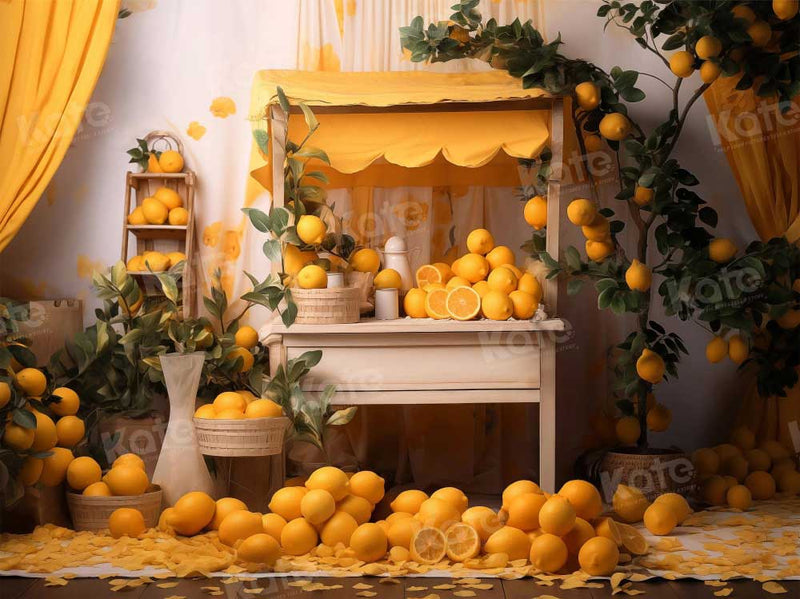 Rustic Lemon Orchard Festival Backdrop