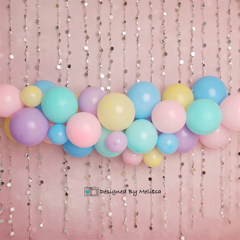 Kate Pastel Balloons Backdrop Designed by Melissa King
