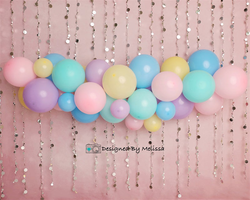 Kate Pastel Balloons Backdrop Designed by Melissa King