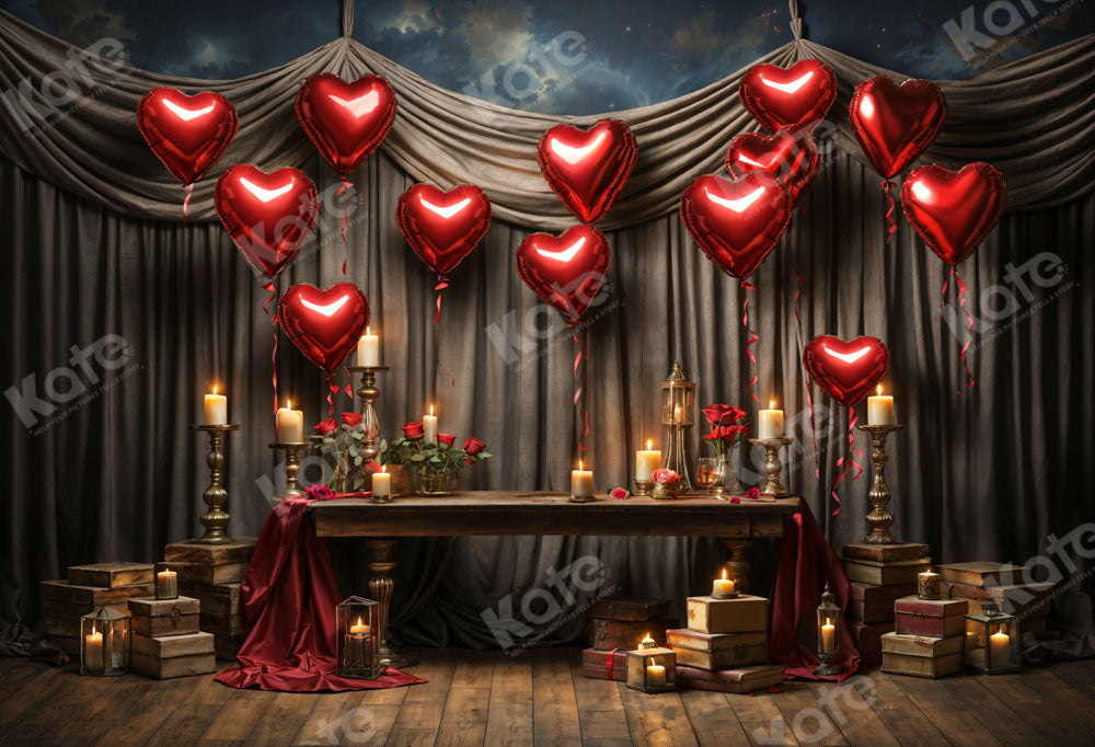 Kate Valentine Love Balloon Candle Backdrop Designed by Chain Photography