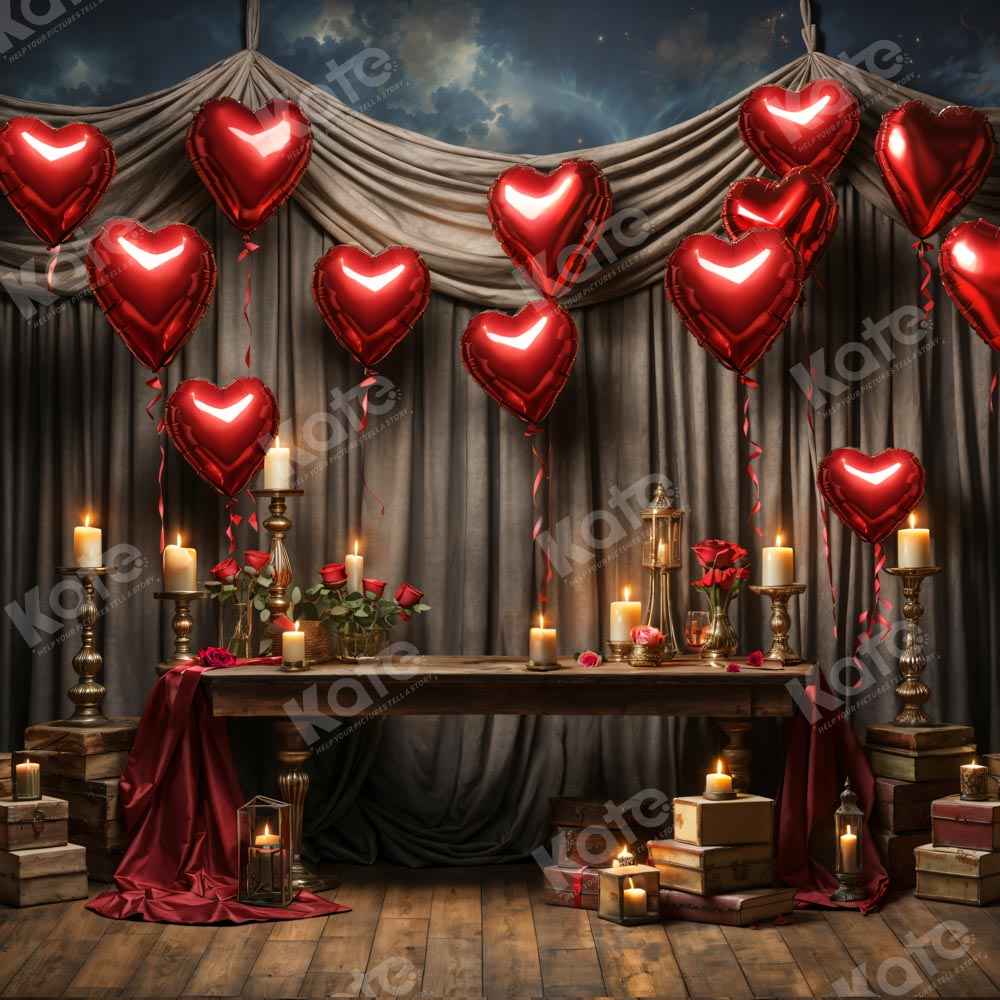 Kate Valentine Love Balloon Candle Backdrop Designed by Chain Photography