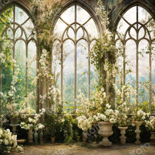 Aperturee Spring Window Scene Wood Floor Combo Set Backdrop main image 1