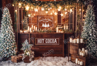 Fondo de vela de chocolate caliente de Navidad diseñado por Chain Photography