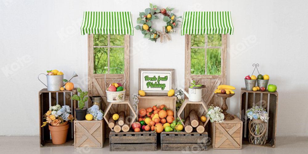 Kate Spring Fruit Wood Room Backdrop Designed by Emetselch