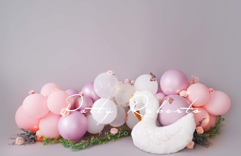 Kate Swan and Balloons Cake Smash Backdrop Designed by Patty Robert