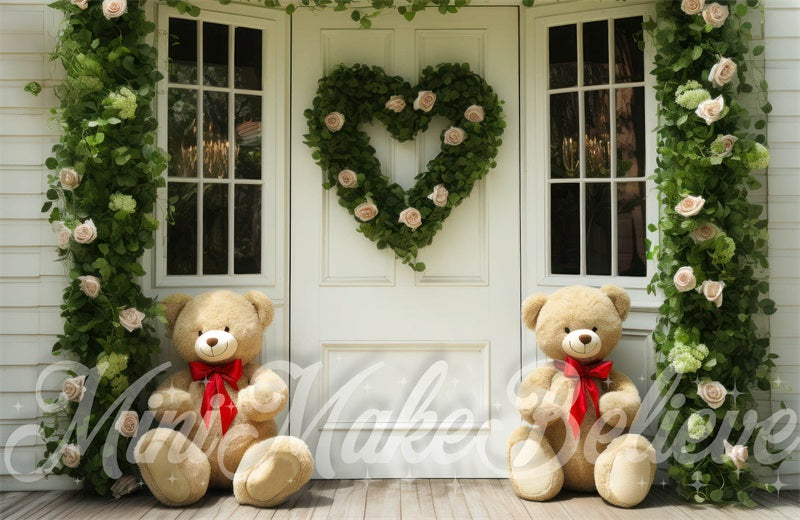 Kate Spring Valentine Door Teddy Bears Backdrop Designed by Mini MakeBelieve