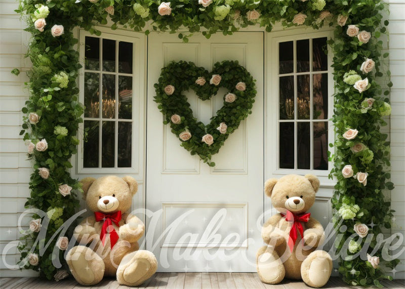 Kate Spring Valentine Door Teddy Bears Backdrop Designed by Mini MakeBelieve