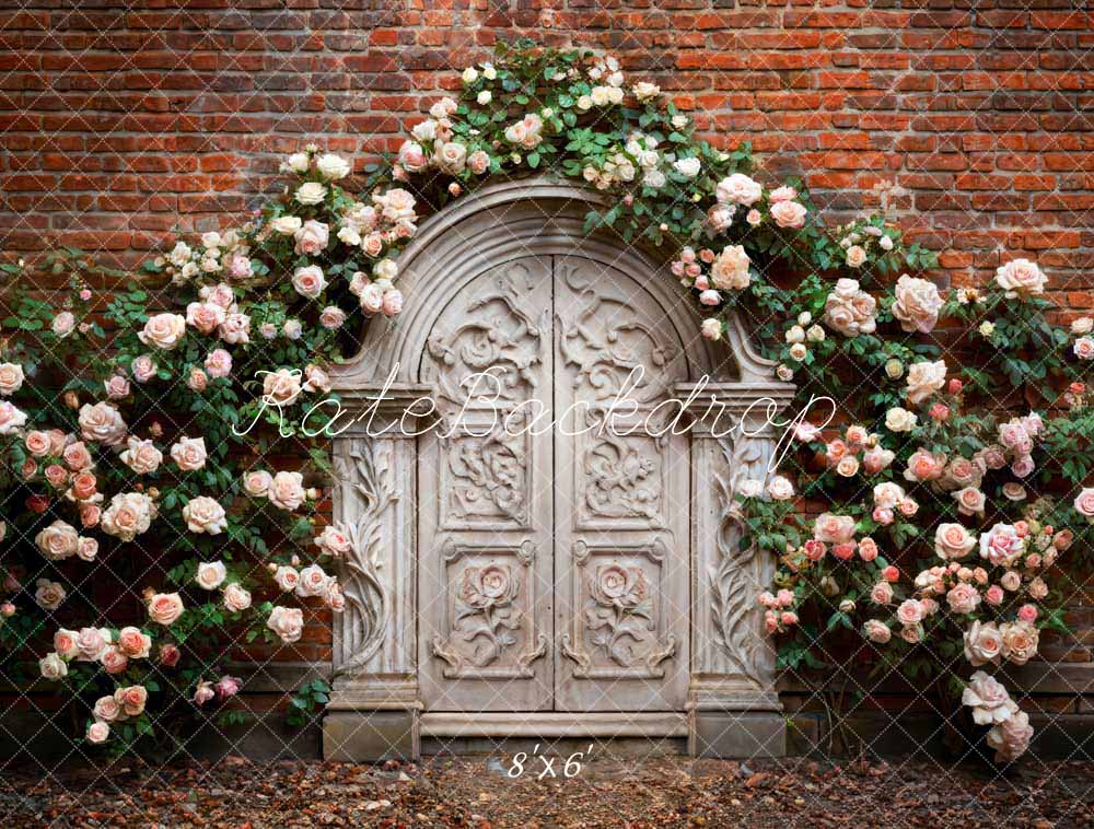 Kate Valentine's Day Flowers Vintage Wall Backdrop Designed by Chain Photography