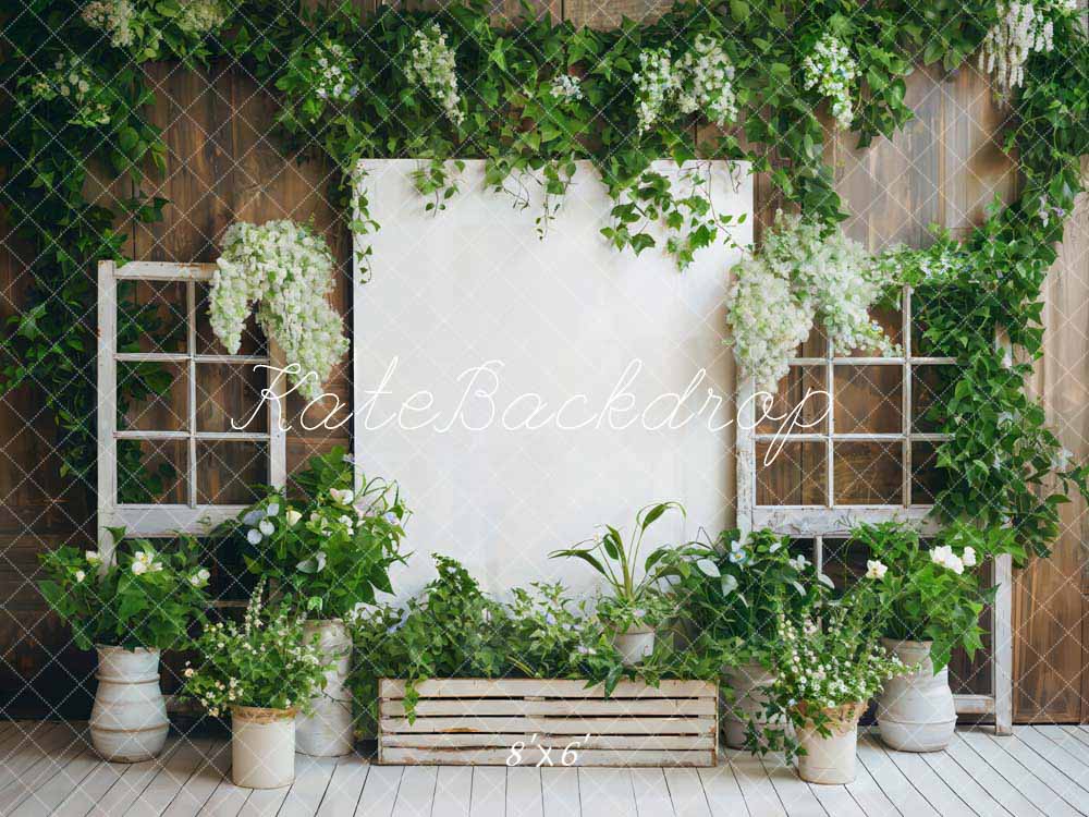 Kate Spring Green Wood Wall Backdrop Designed by Chain Photography