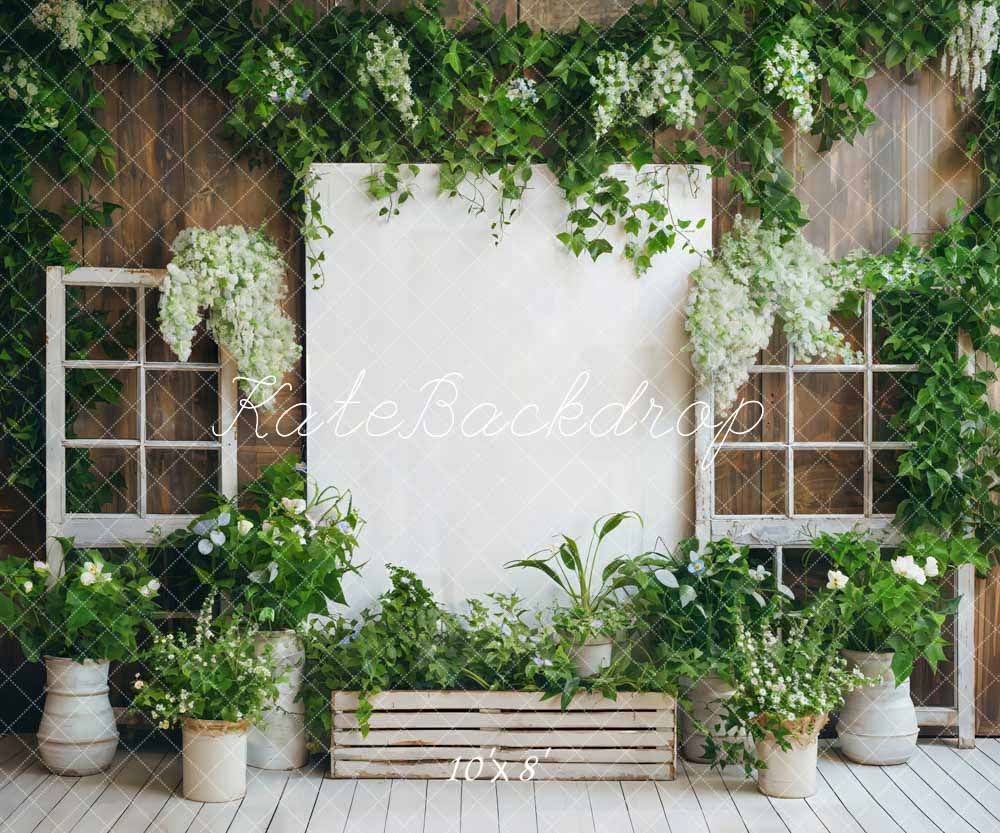 Kate Spring Green Wood Wall Backdrop Designed by Chain Photography
