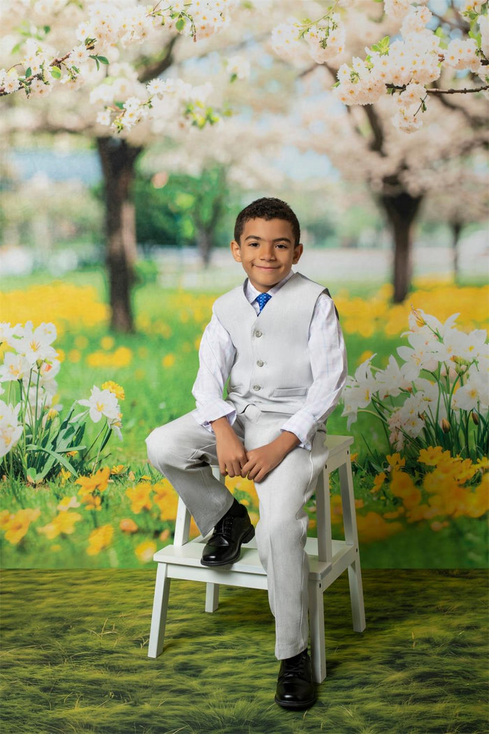 Spring Blossom Floral Garden Backdrop