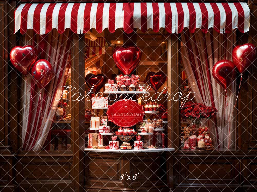 Kate Valentine's Day Love Balloon Gift Cabinet Backdrop Designed by Chain Photography