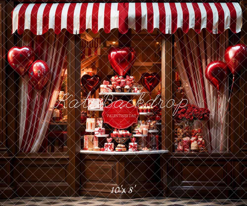 Kate Valentine's Day Love Balloon Gift Cabinet Backdrop Designed by Chain Photography
