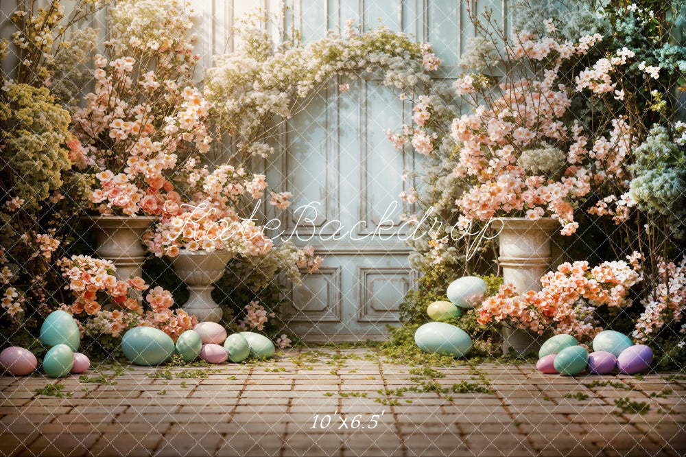 Kate Easter Egg Pink Flower Wall Backdrop Designed by Emetselch