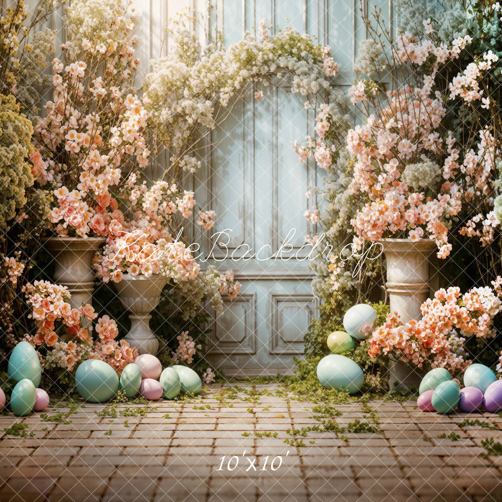 Kate Easter Egg Pink Flower Wall Backdrop Designed by Emetselch