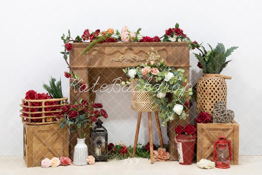 Kate Valentine's Day Flowers Table Backdrop Designed by Emetselch