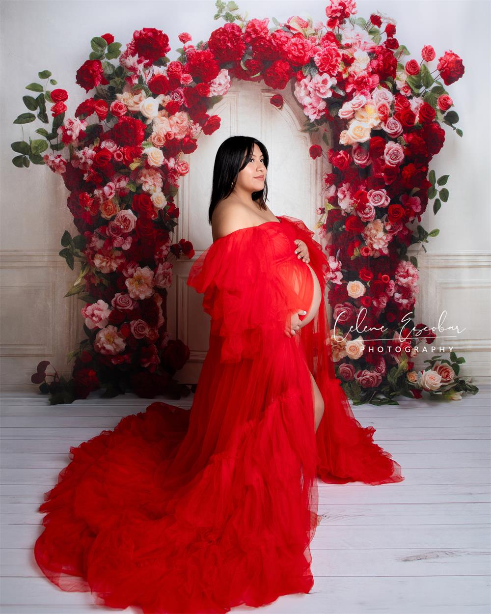 Kate Valentine's Day Rose Interior Wall Backdrop Designed by Mini MakeBelieve