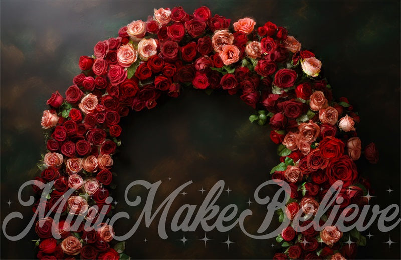 Kate Valentine's Day Rose Arch Fine Art Backdrop Designed by Mini MakeBelieve
