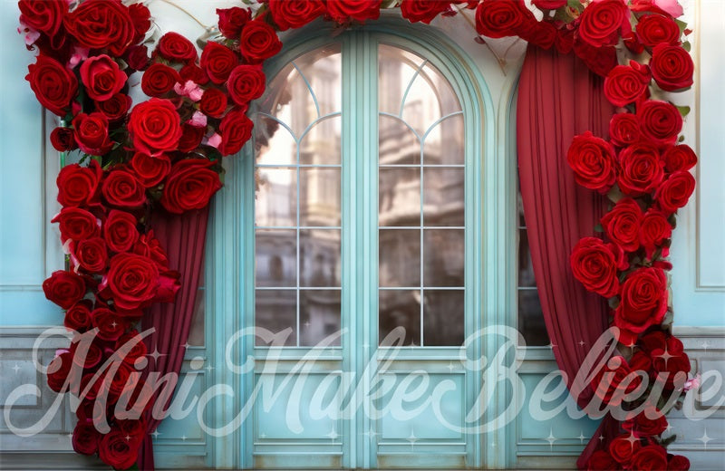 Kate Valentine's Day Rose Exterior Wall Backdrop Designed by Mini MakeBelieve