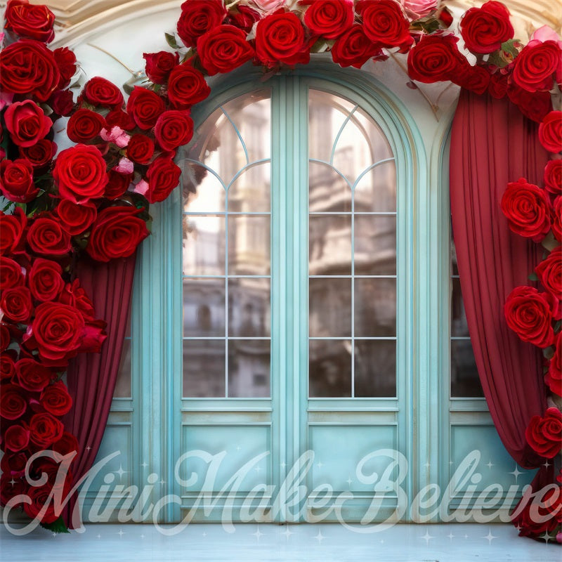 Kate Valentine's Day Rose Exterior Wall Backdrop Designed by Mini MakeBelieve
