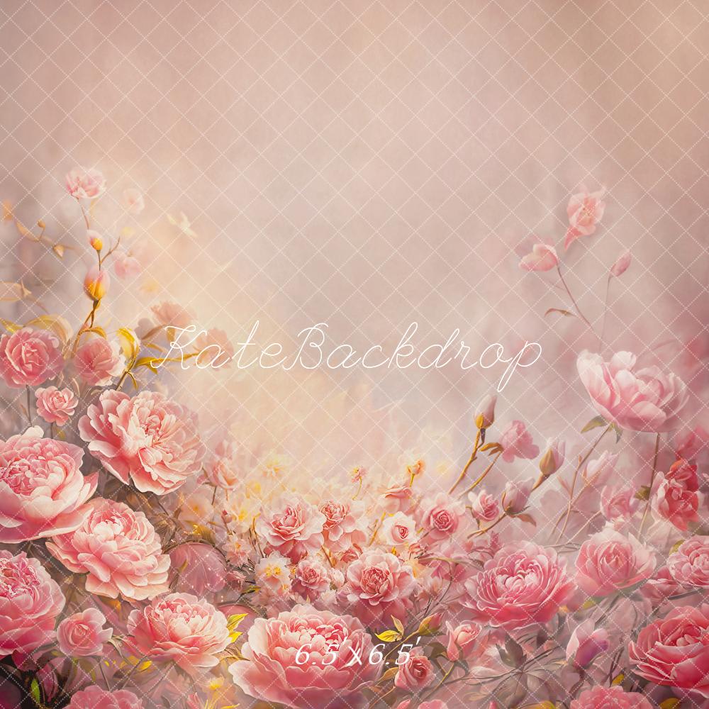 Kate Spring Artistic Pink Flowers Backdrop Designed by GQ
