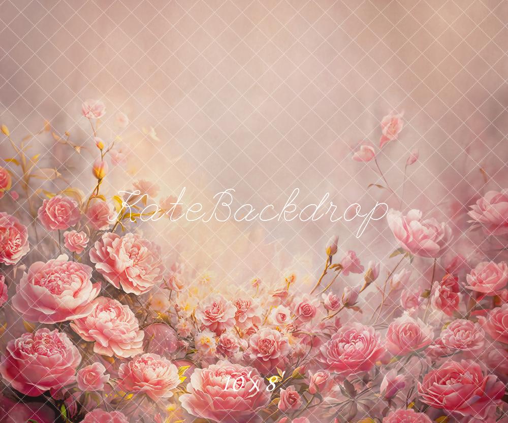 Kate Spring Artistic Pink Flowers Backdrop Designed by GQ