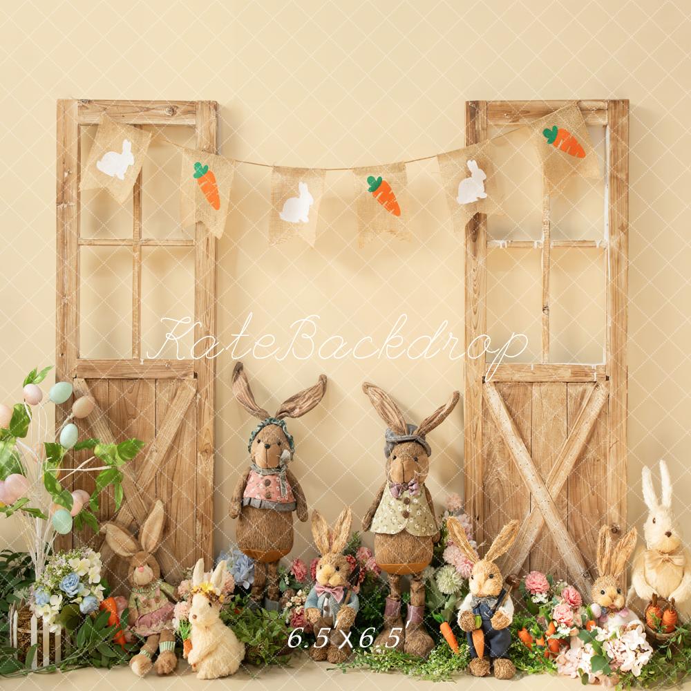 Kate Spring Easter Peter Rabbit Wooden Door Backdrop Designed by Emetselch