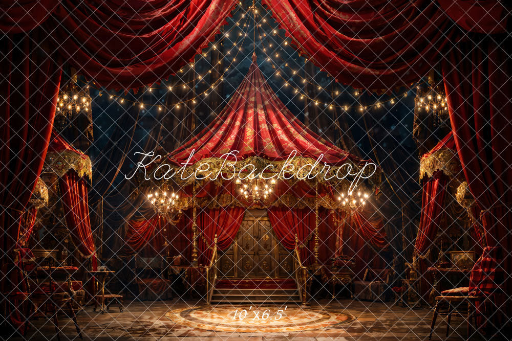 Kate Red Curtain Stage Backdrop Designed by Chain Photography