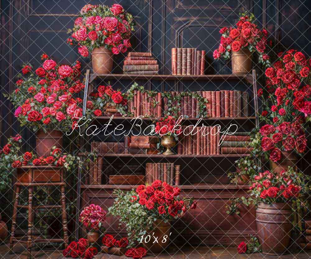 Kate Valentine's Day Red Rose Summer Room Backdrop Designed by Emetselch