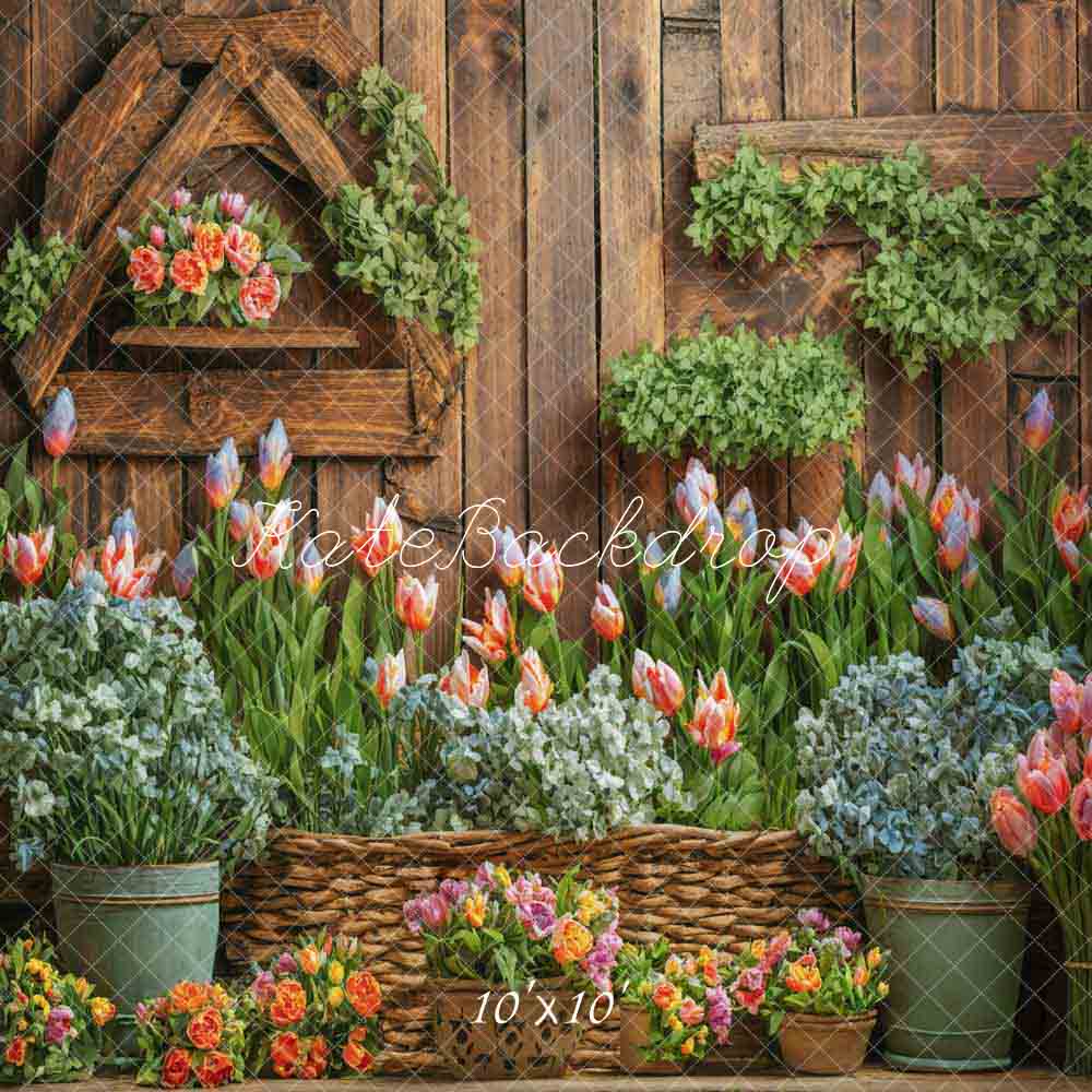Kate Spring Tulip Fragrant Flower Gate Backdrop Designed by Emetselch
