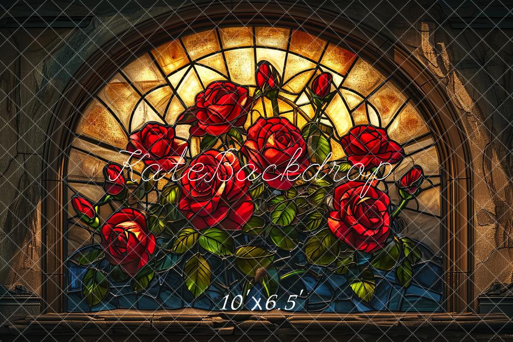 Kate Valentine's Day Rose Mural Backdrop Designed by Chain Photography