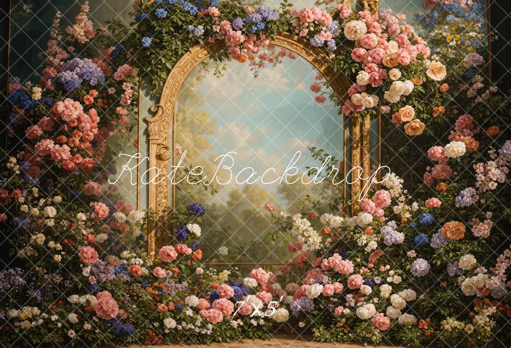 Kate Spring Flowers Metal Wall Backdrop Designed by Chain Photography
