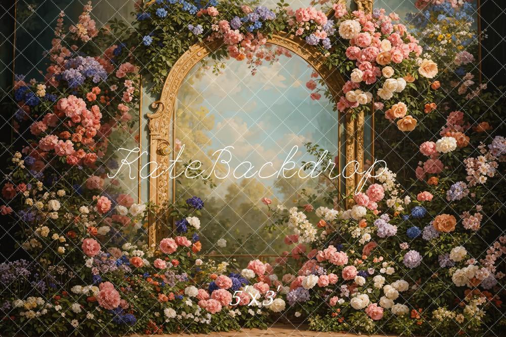 Kate Spring Flowers Metal Wall Backdrop Designed by Chain Photography