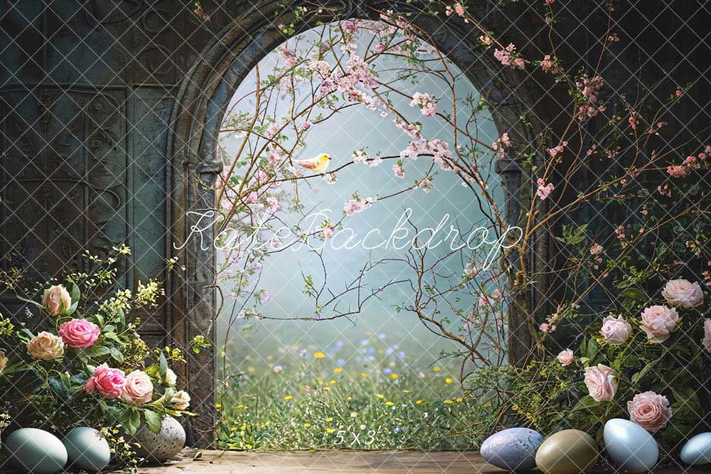 Kate Spring Easter Flowers Arch Backdrop Designed by Chain Photography