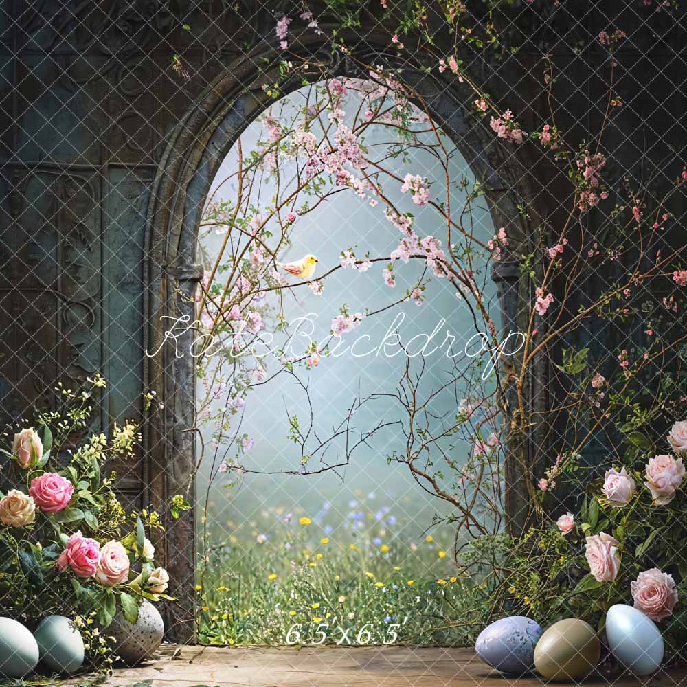 Kate Spring Easter Flowers Arch Backdrop Designed by Chain Photography
