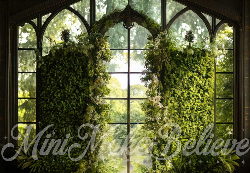Kate Interior Jungle Greenhouse Windows Backdrop Designed by Mini MakeBelieve