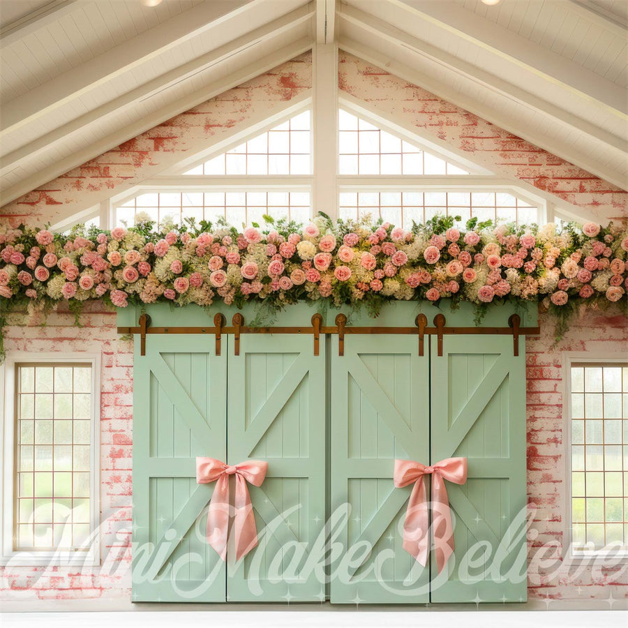 Kate Pastel Barn Valentine Easter Spring Backdrop Designed by Mini Mak