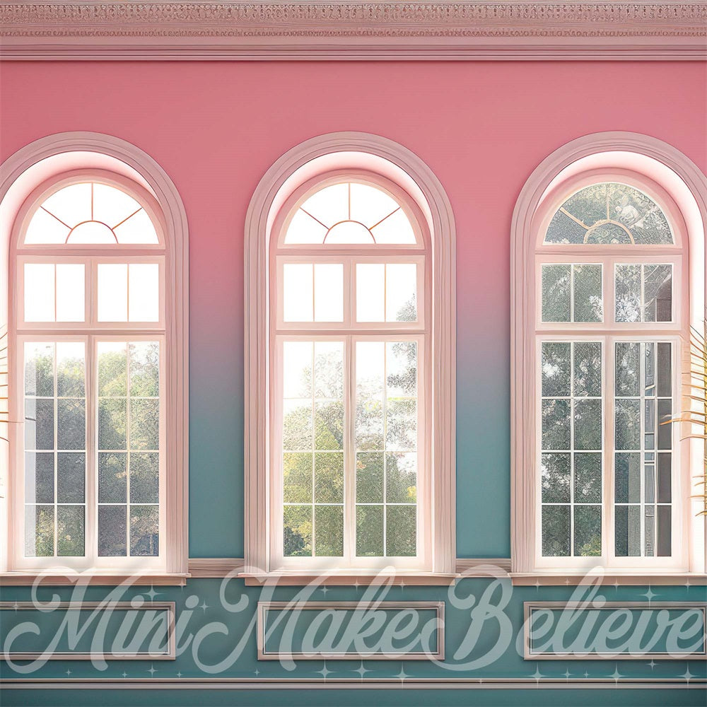 Kate Pink Blue Summer Interior Backdrop Designed by Mini MakeBelieve