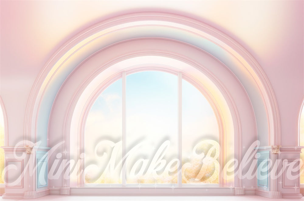 Kate Spring Easter  Pastel Rainbow Window Backdrop Designed by Mini MakeBelieve