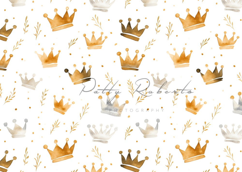 Kate Watercolor Crowns Backdrop Designed by Patty Robert