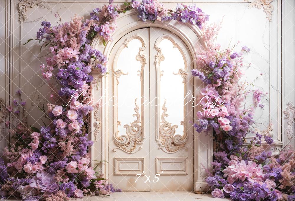 Kate Spring Fresh Flowers Retro Door Backdrop Designed by Emetselch