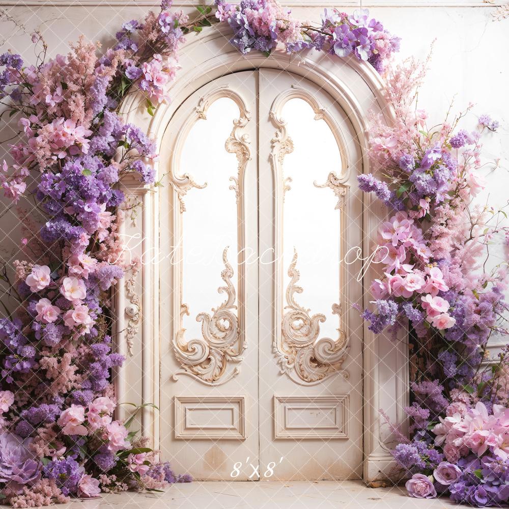 Kate Spring Fresh Flowers Retro Door Backdrop Designed by Emetselch