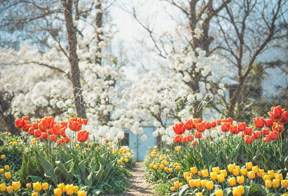 Spring Garden Bloom Floral Backdrop